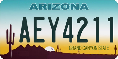 AZ license plate AEY4211