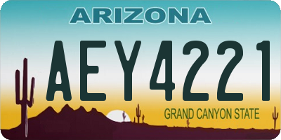 AZ license plate AEY4221