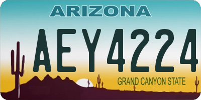 AZ license plate AEY4224