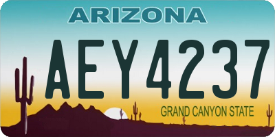 AZ license plate AEY4237