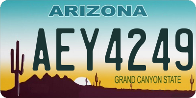 AZ license plate AEY4249