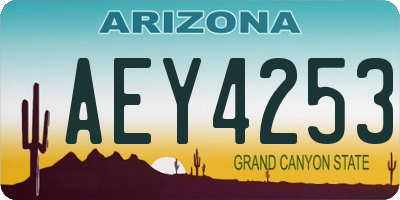 AZ license plate AEY4253