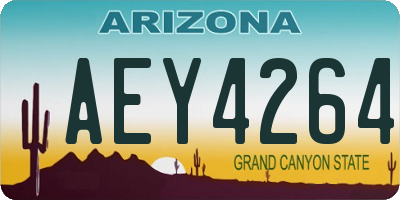 AZ license plate AEY4264