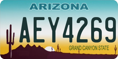AZ license plate AEY4269