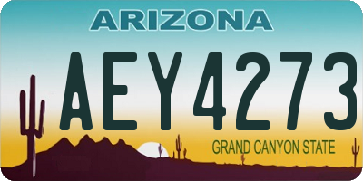 AZ license plate AEY4273