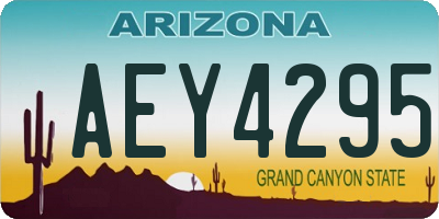 AZ license plate AEY4295