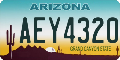 AZ license plate AEY4320
