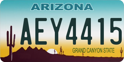 AZ license plate AEY4415