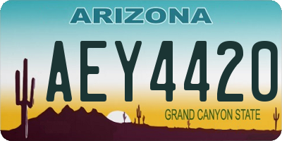 AZ license plate AEY4420