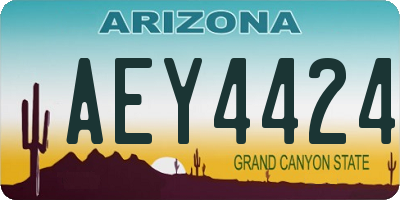 AZ license plate AEY4424