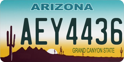 AZ license plate AEY4436