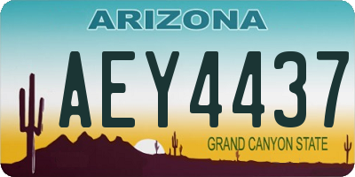 AZ license plate AEY4437