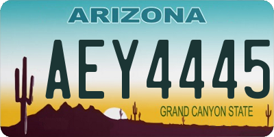 AZ license plate AEY4445
