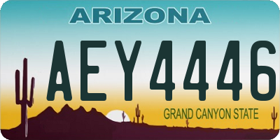 AZ license plate AEY4446