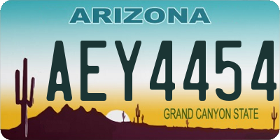 AZ license plate AEY4454