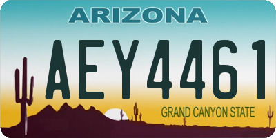 AZ license plate AEY4461