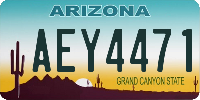 AZ license plate AEY4471