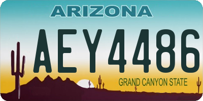 AZ license plate AEY4486
