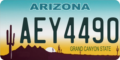 AZ license plate AEY4490