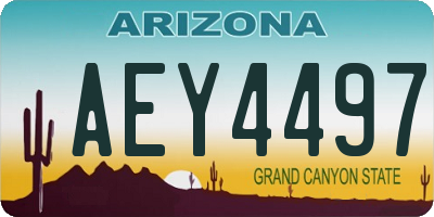 AZ license plate AEY4497