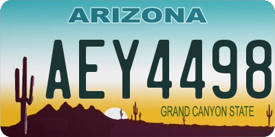 AZ license plate AEY4498