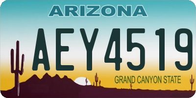 AZ license plate AEY4519