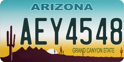 AZ license plate AEY4548