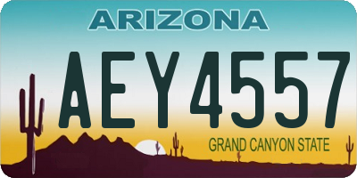 AZ license plate AEY4557