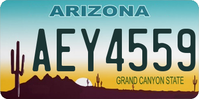AZ license plate AEY4559