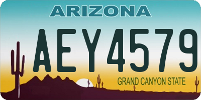AZ license plate AEY4579