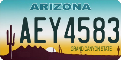 AZ license plate AEY4583