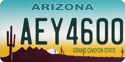 AZ license plate AEY4600