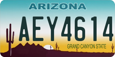 AZ license plate AEY4614