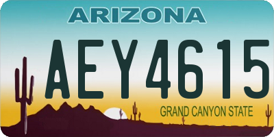 AZ license plate AEY4615