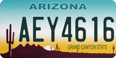 AZ license plate AEY4616