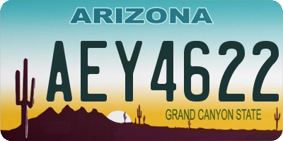 AZ license plate AEY4622