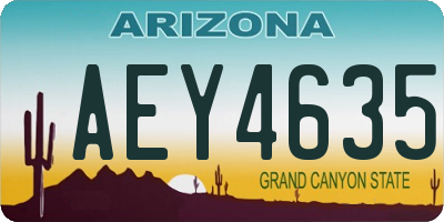 AZ license plate AEY4635
