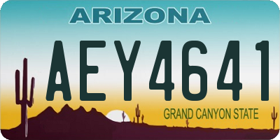 AZ license plate AEY4641