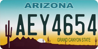 AZ license plate AEY4654