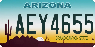 AZ license plate AEY4655