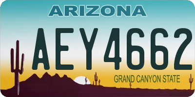 AZ license plate AEY4662
