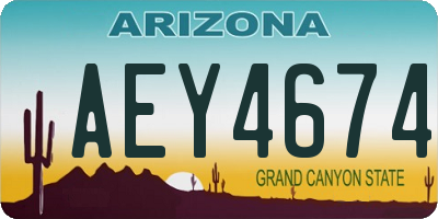 AZ license plate AEY4674