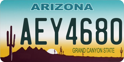 AZ license plate AEY4680