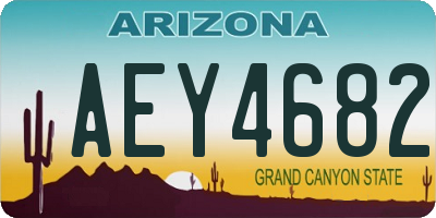 AZ license plate AEY4682
