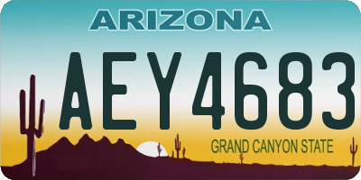 AZ license plate AEY4683