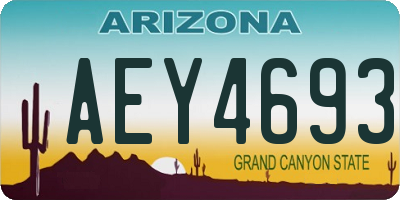 AZ license plate AEY4693