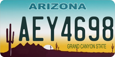 AZ license plate AEY4698