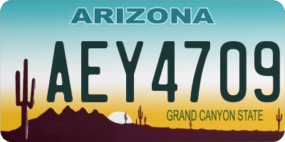 AZ license plate AEY4709