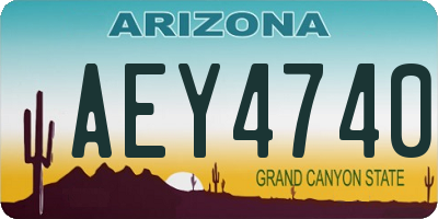 AZ license plate AEY4740