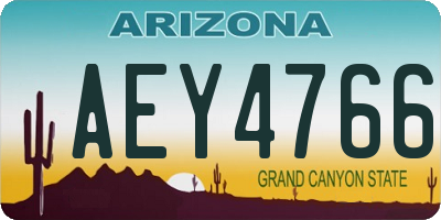 AZ license plate AEY4766